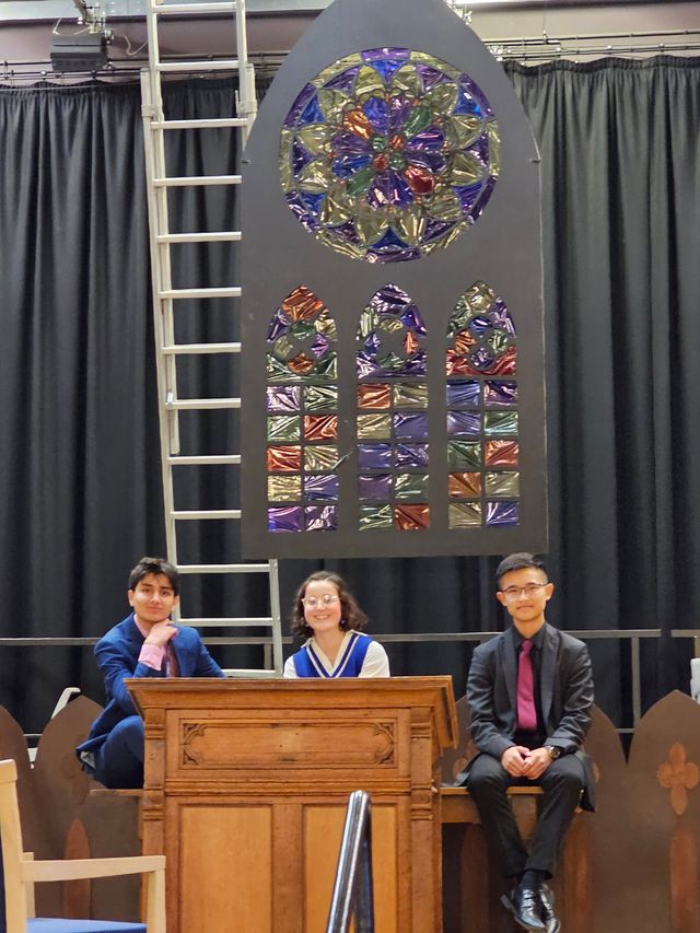 Set build: the stained glass window